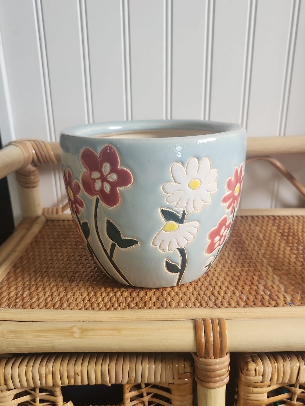 Floral Pottery Planter